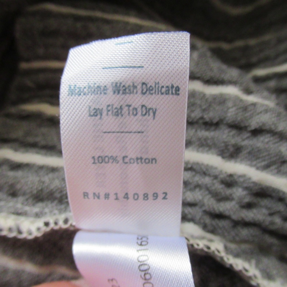 Marine Layer Dress M Corrine Maxi Gray Stripe 100% Cotton Boho Peasant Beach - Picture 7 of 9